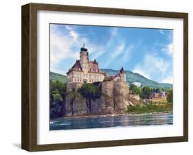 The Stunning Schonbuhel Castle Sits Above the Danube River Along the Wachau Valley of Austria-Miva Stock-Framed Premium Photographic Print