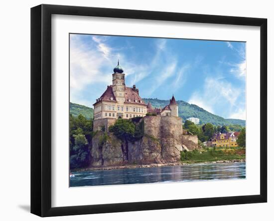 The Stunning Schonbuhel Castle Sits Above the Danube River Along the Wachau Valley of Austria-Miva Stock-Framed Premium Photographic Print