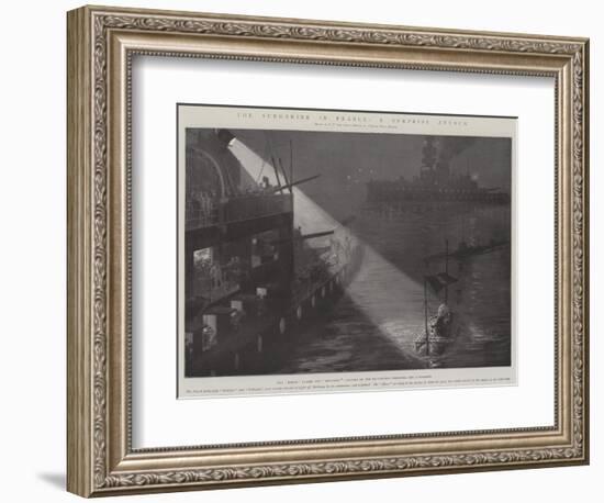 The Submarine in France, a Surprise Attack-Fred T. Jane-Framed Giclee Print