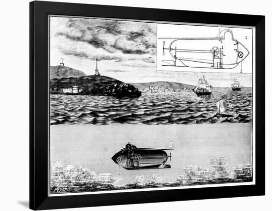 The Submarine Nautilus, 1901-Poyet-Framed Giclee Print