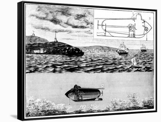 The Submarine Nautilus, 1901-Poyet-Framed Stretched Canvas