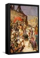 The submission of Jehoiachin / Coniah - Bible-William Brassey Hole-Framed Stretched Canvas