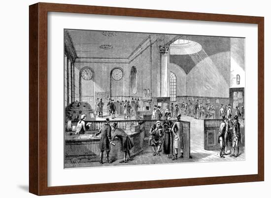 The Subscription Room at Lloyd's of London, 18th Century-null-Framed Art Print