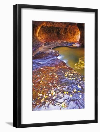 The Subway Along North Creek, Zion National Park, Utah, Usa-Russ Bishop-Framed Photographic Print