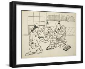 The Suetsumuhana Chapter from The Tale of Genji , from a series of Genji parodies, c.1710-Okumura Masanobu-Framed Giclee Print