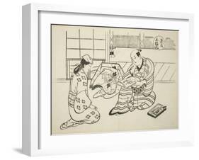 The Suetsumuhana Chapter from The Tale of Genji , from a series of Genji parodies, c.1710-Okumura Masanobu-Framed Giclee Print