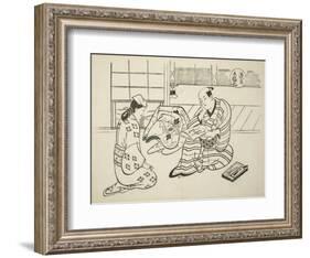 The Suetsumuhana Chapter from The Tale of Genji , from a series of Genji parodies, c.1710-Okumura Masanobu-Framed Giclee Print