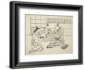 The Suetsumuhana Chapter from The Tale of Genji , from a series of Genji parodies, c.1710-Okumura Masanobu-Framed Giclee Print