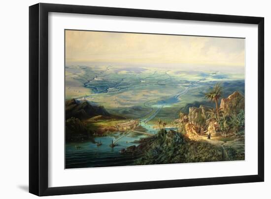 The Suez Canal, 1864-Albert Rieger-Framed Giclee Print