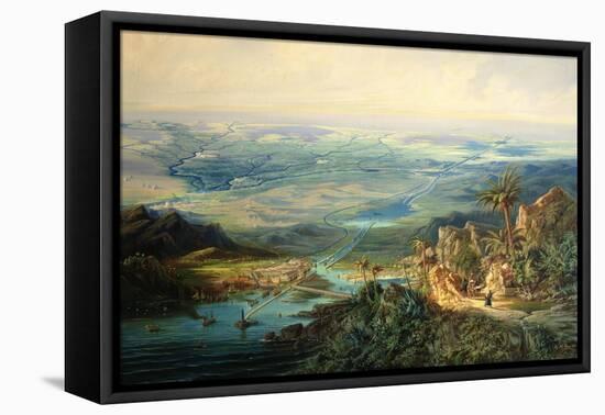 The Suez Canal, 1864-Albert Rieger-Framed Stretched Canvas