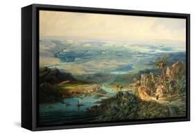 The Suez Canal, 1864-Albert Rieger-Framed Stretched Canvas