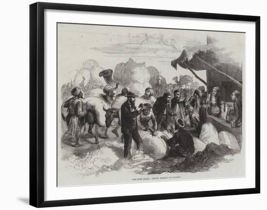 The Suez Canal, Cotton Market at Zagazig-null-Framed Giclee Print