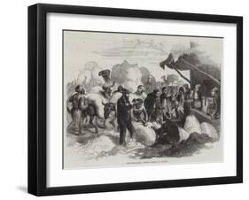 The Suez Canal, Cotton Market at Zagazig-null-Framed Giclee Print