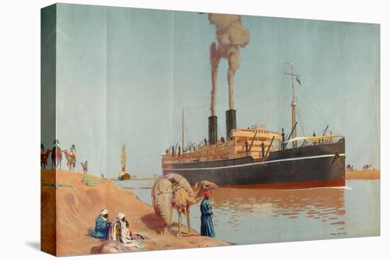 The Suez Canal-Charles Pears-Stretched Canvas