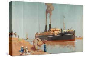 The Suez Canal-Charles Pears-Stretched Canvas