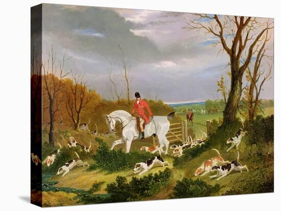 The Suffolk Hunt - Going to Cover Near Herringswell-John Frederick Herring I-Stretched Canvas