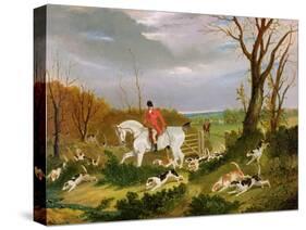 The Suffolk Hunt - Going to Cover Near Herringswell-John Frederick Herring I-Stretched Canvas