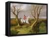 The Suffolk Hunt - Gone Away-John Frederick Herring I-Framed Stretched Canvas