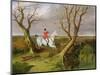 The Suffolk Hunt - Gone Away-John Frederick Herring I-Mounted Giclee Print