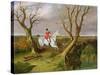 The Suffolk Hunt - Gone Away-John Frederick Herring I-Stretched Canvas