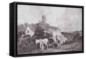The Suffolk Plough, C.1753-Thomas Gainsborough-Framed Stretched Canvas