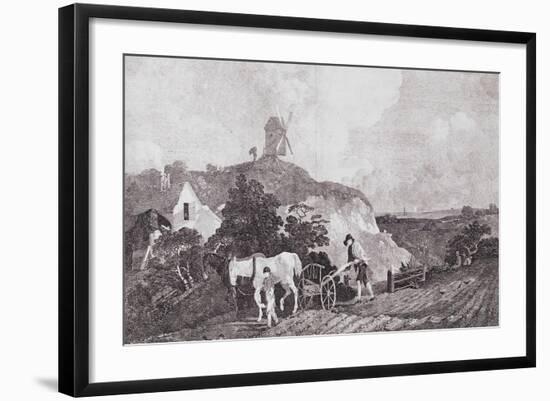 The Suffolk Plough, C.1753-Thomas Gainsborough-Framed Giclee Print