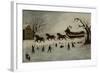 The Suffragettes Taking a Sleigh Ride, 1870-90-American School-Framed Giclee Print