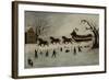 The Suffragettes Taking a Sleigh Ride, 1870-90-American School-Framed Giclee Print