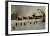 The Suffragettes Taking a Sleigh Ride, 1870-90-American School-Framed Giclee Print