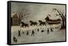The Suffragettes Taking a Sleigh Ride, 1870-90-American School-Framed Stretched Canvas