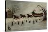 The Suffragettes Taking a Sleigh Ride, 1870-90-American School-Stretched Canvas
