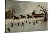 The Suffragettes Taking a Sleigh Ride, 1870-90-American School-Stretched Canvas