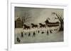 The Suffragettes Taking a Sleigh Ride, 1870-90-American School-Framed Giclee Print