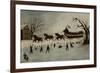 The Suffragettes Taking a Sleigh Ride, 1870-90-American School-Framed Giclee Print