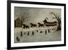 The Suffragettes Taking a Sleigh Ride, 1870-90-American School-Framed Giclee Print