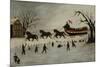 The Suffragettes Taking a Sleigh Ride, 1870-90-American School-Mounted Giclee Print