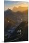 The Sugarloaf Mountain Cable Car at Sunset, Rio De Janeiro.-Jon Hicks-Mounted Premium Photographic Print