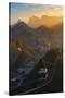 The Sugarloaf Mountain Cable Car at Sunset, Rio De Janeiro.-Jon Hicks-Stretched Canvas