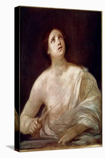 The Suicide of Lucretia (Painting, 1640-1642)-Guido Reni-Stretched Canvas