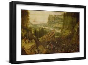 The Suicide of Saul in the Battle on Mount Gilboa. (1562)-Pieter Bruegel the Elder-Framed Giclee Print