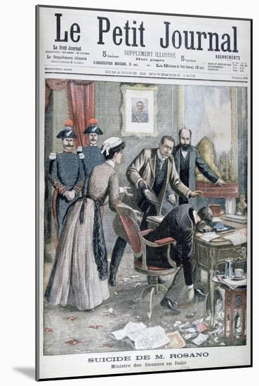 The Suicide of Signor Rosano, Italian Minister of Finance, Naples, 1903-null-Mounted Giclee Print