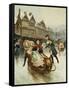 The Suitor's Sleighride-Alonso Perez-Framed Stretched Canvas