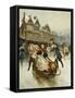 The Suitor's Sleighride-Alonso Perez-Framed Stretched Canvas