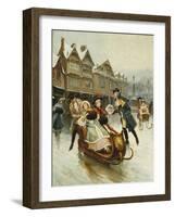 The Suitor's Sleighride-Alonso Perez-Framed Giclee Print