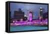 The Sultan Abdul Samad Building at Night, Kuala Lumpur, Malaysia, Southeast Asia, Asia-Stuart Black-Framed Stretched Canvas