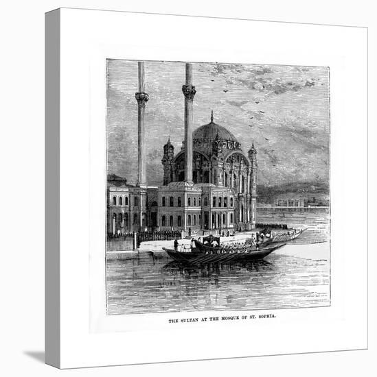 The Sultan at the Mosque of St Sophia, Constantinople, Turkey, 19th Century-null-Stretched Canvas