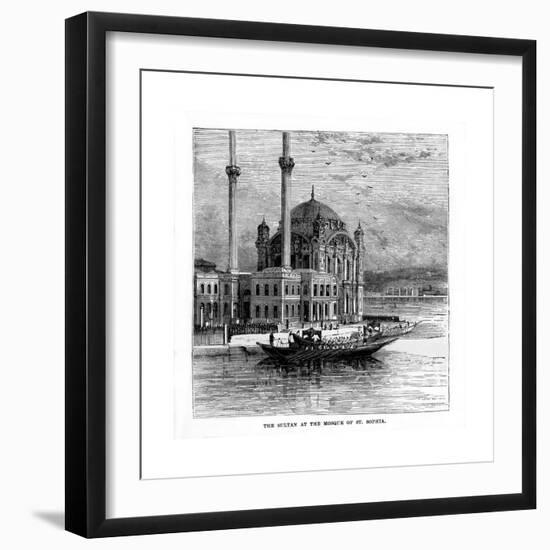 The Sultan at the Mosque of St Sophia, Constantinople, Turkey, 19th Century-null-Framed Giclee Print