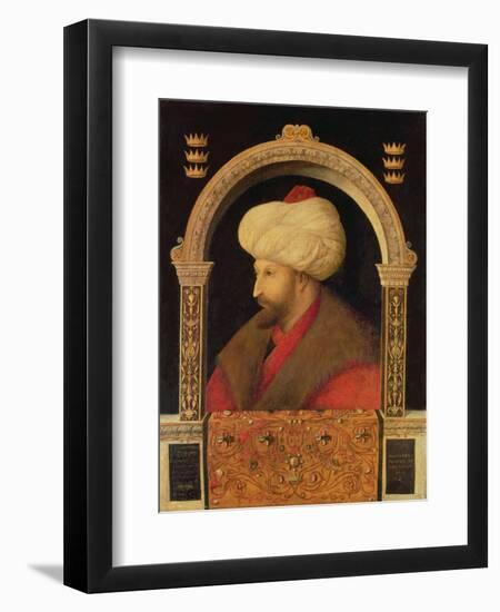 The Sultan Mehmet II (1432-81) 1480-Gentile Bellini-Framed Premium Giclee Print