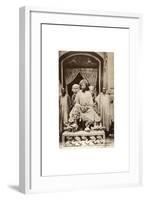 The Sultan of Foumban on His Throne, Cameroon, c.1910-null-Framed Giclee Print