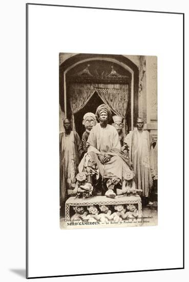 The Sultan of Foumban on His Throne, Cameroon, c.1910-null-Mounted Giclee Print